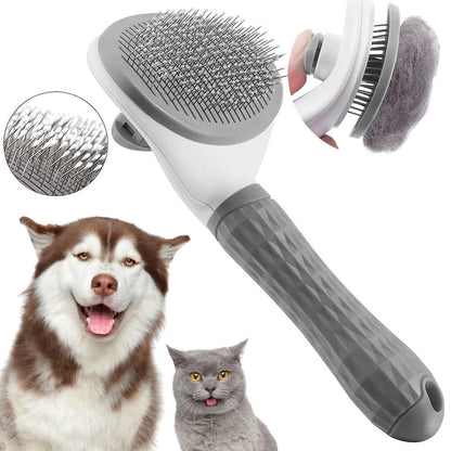 Escova Pente Pet em Plástico e Metal ™ | Remove Pelos com Conforto