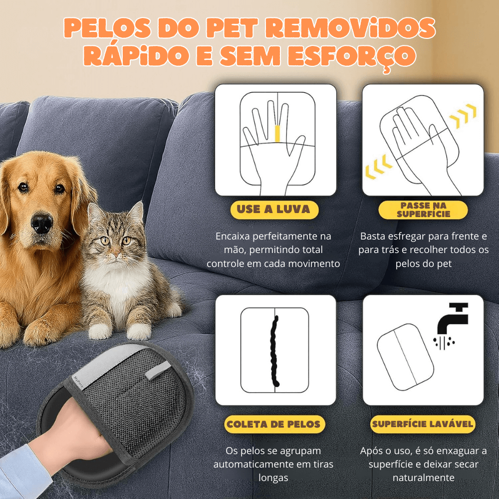 Luva Removedora de Pelos Puplim©