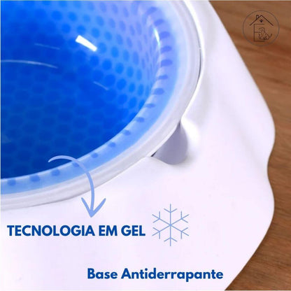 Tigela Gelada para Cães e Gatos – Água Sempre Fresquinha | ForPatas