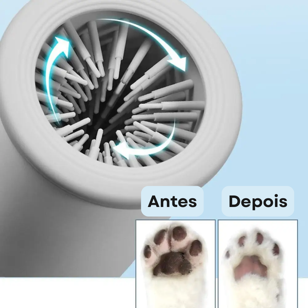 Limpa Patas Puplim™ – Automático, Recarregável e Seguro para Pets