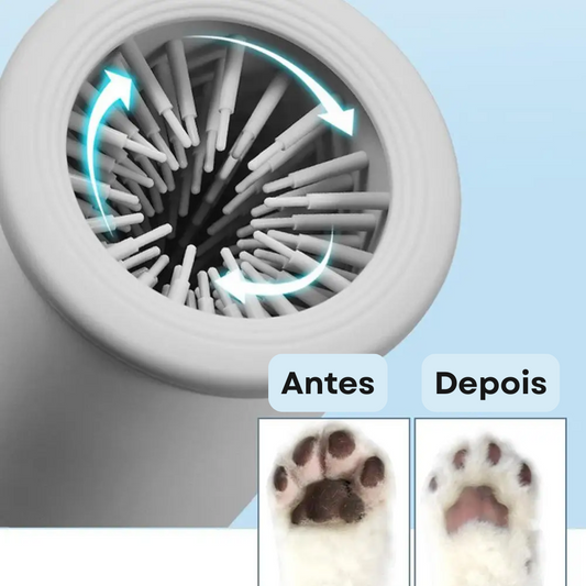 Limpa Patas Puplim™ – Automático, Recarregável e Seguro para Pets