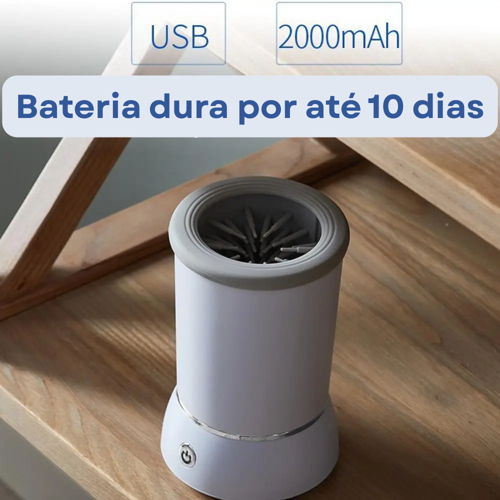 Limpa Patas Puplim™ – Automático, Recarregável e Seguro para Pets