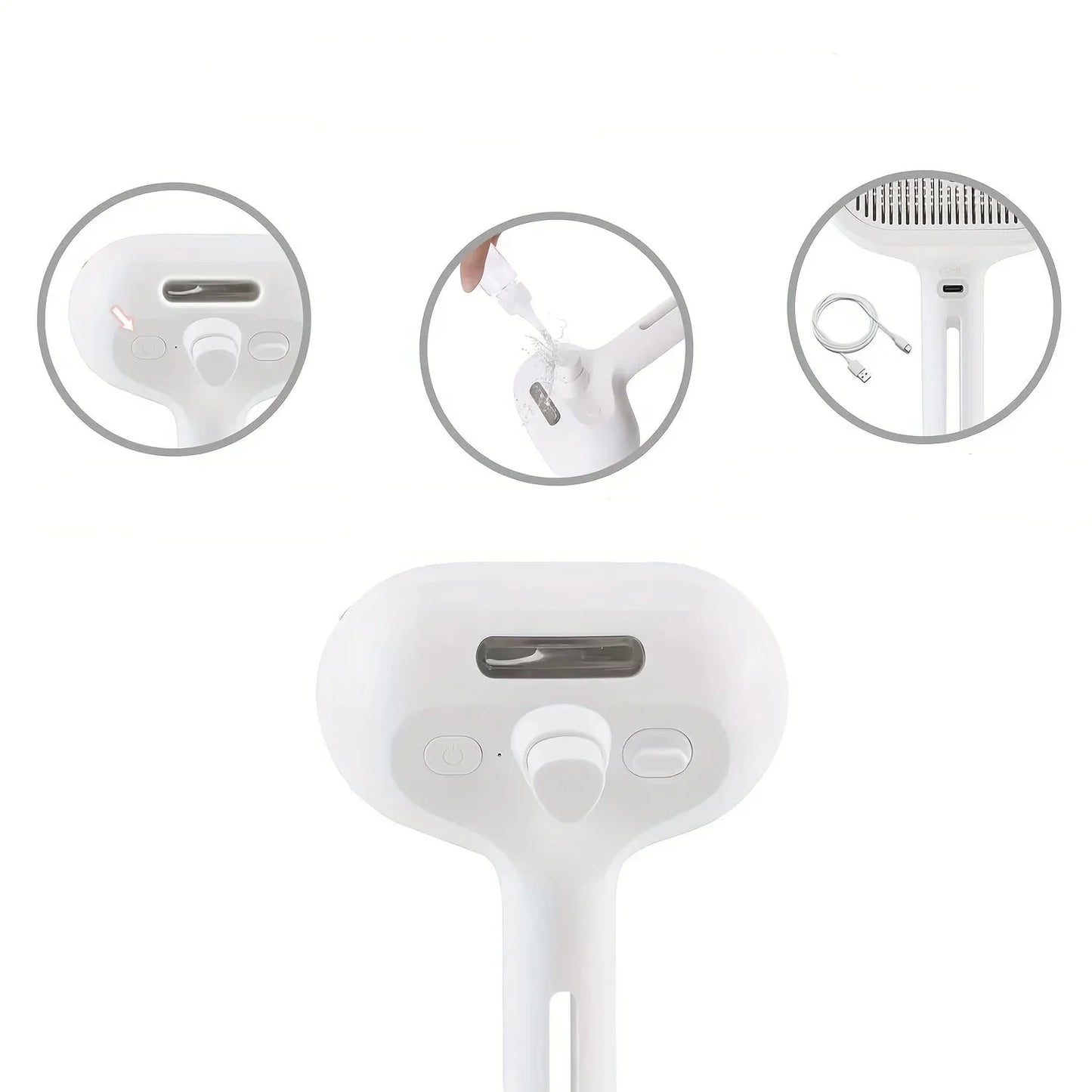 Escova Autolimpante ™ – Remove Pelos com Spray e Massagem para Pets