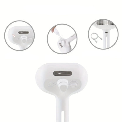 Escova Autolimpante ™ – Remove Pelos com Spray e Massagem para Pets