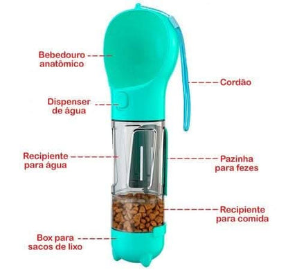 TravelPet 3em1™ – Garrafa Portátil Multifuncional Pet